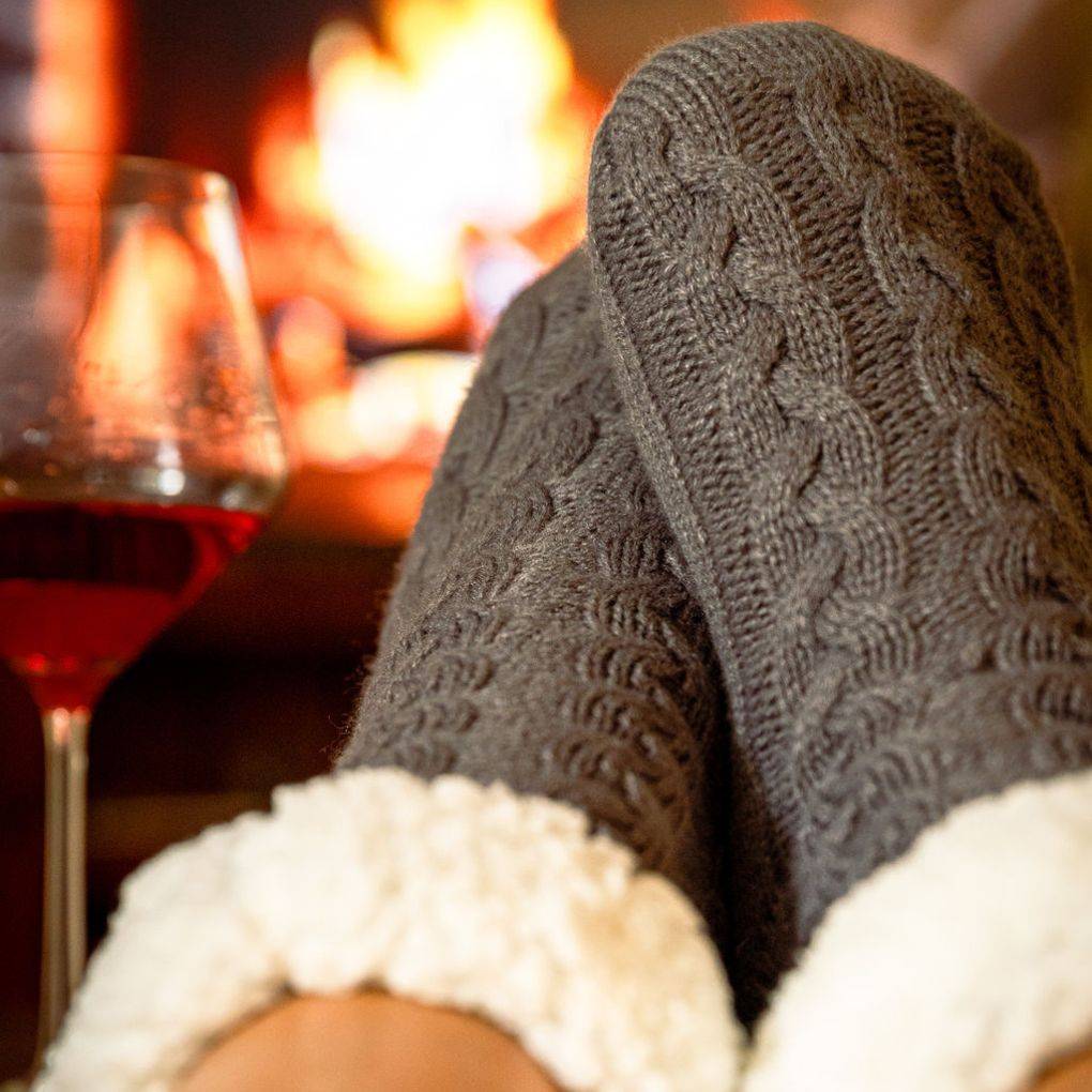 Sherpa Lined Bed Socks