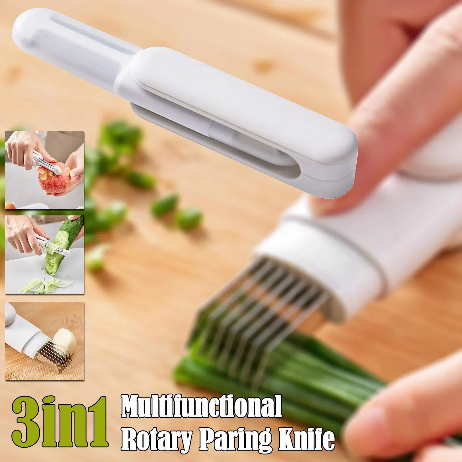 3 In 1 Multifunctional Rotary Paring Knife 360
