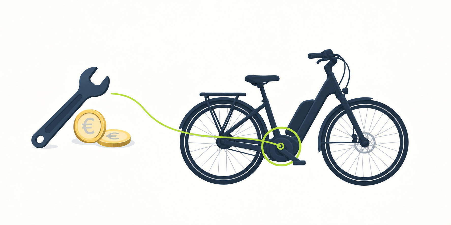 Kosten van een reparatie aan de motor van een elektrische fiets