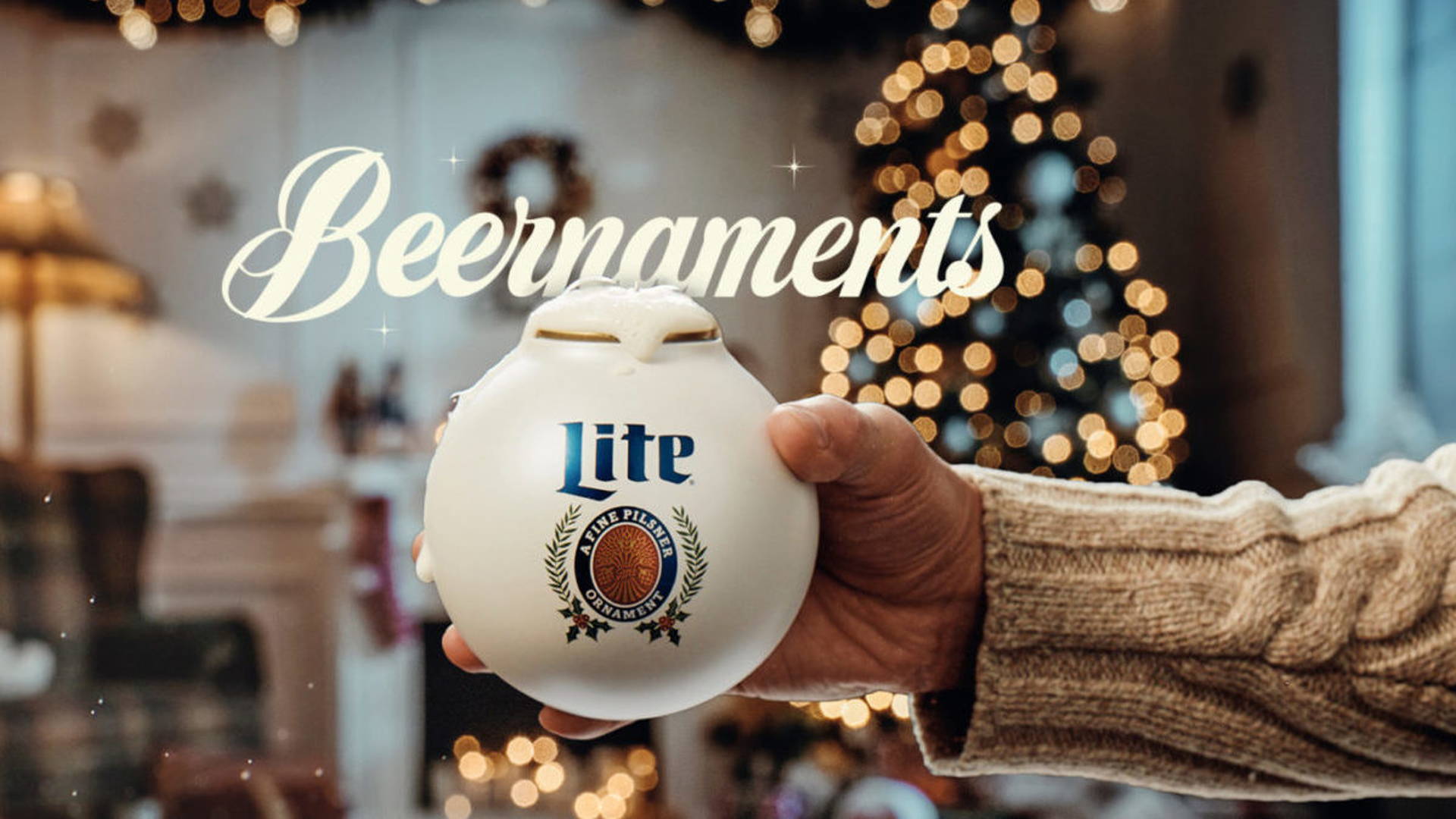 Featured image for Miller Lite Makes Drinkable Ornaments, AKA, Beernaments
