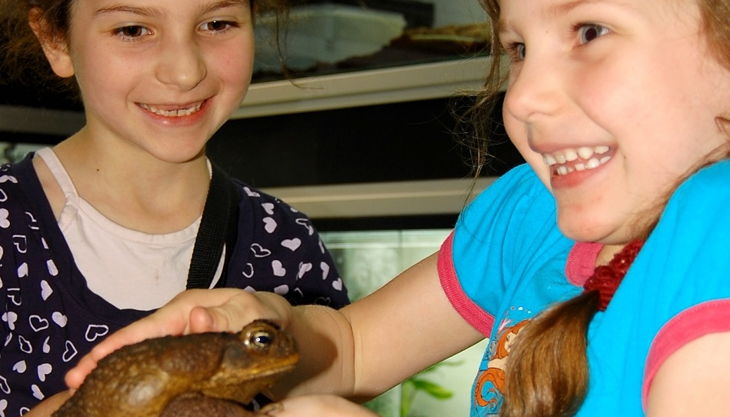 aquazoo düsseldorf geburtstag frosch in der hand