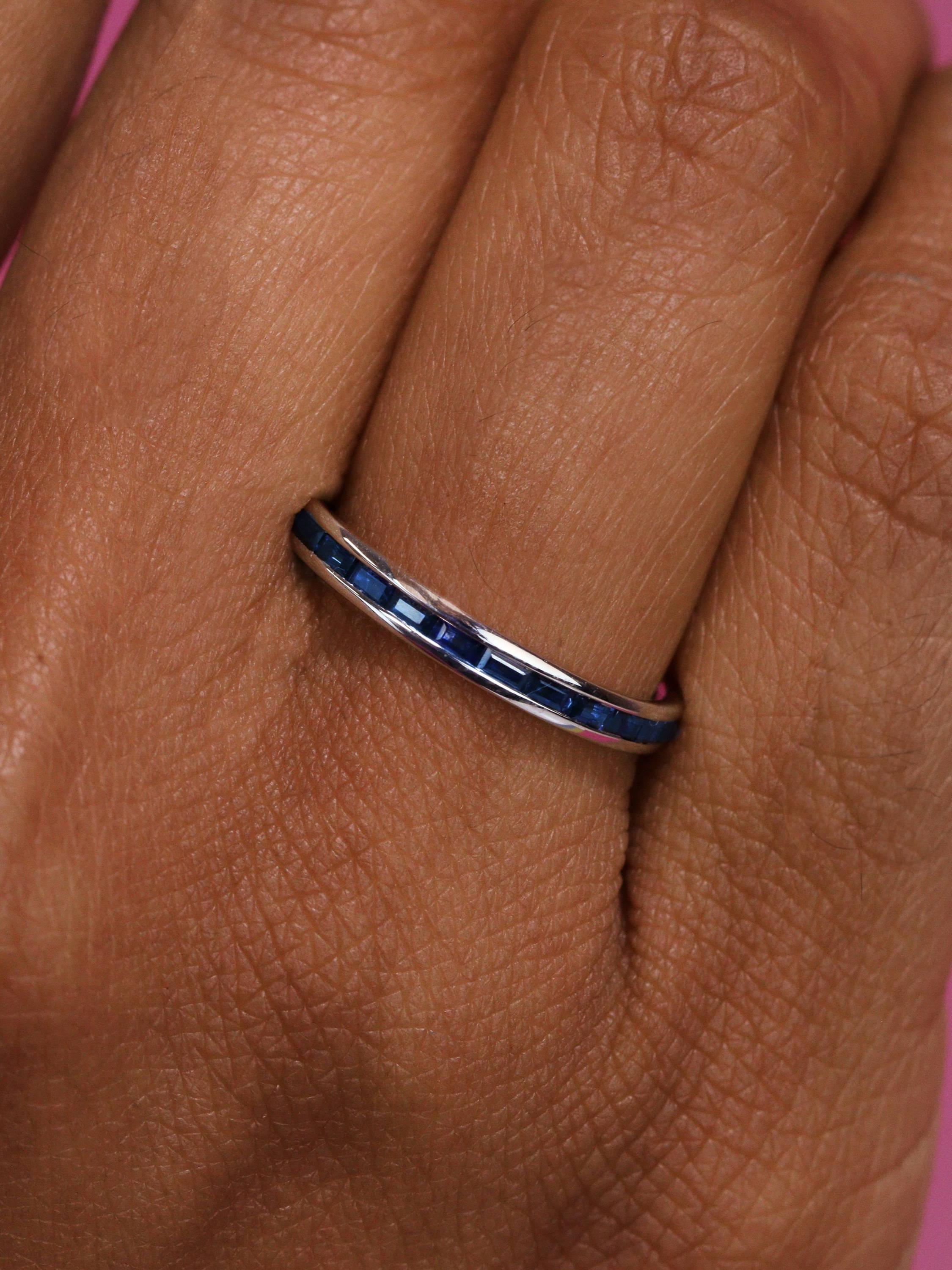 Sapphire eternity ring