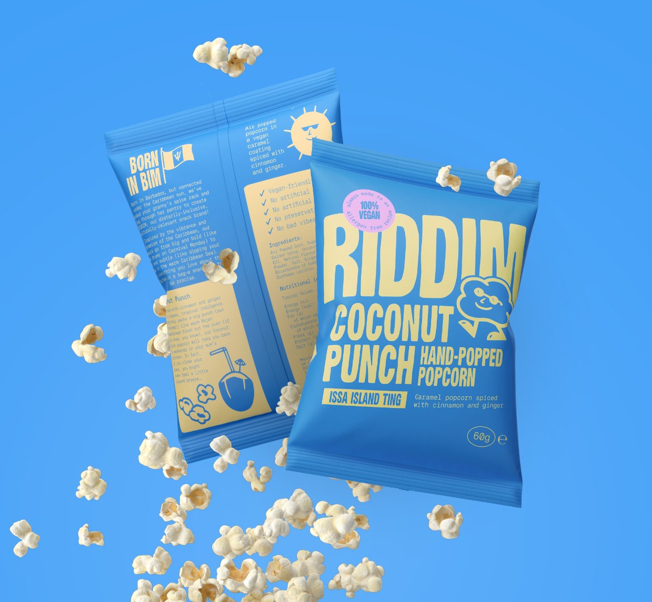 Riddim Adds a Playful Island Flavor to Popcorn and Plantains
