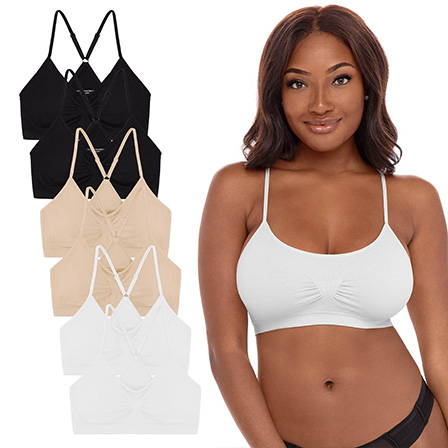 6 Pack Seamless Sports Bra Neutrals