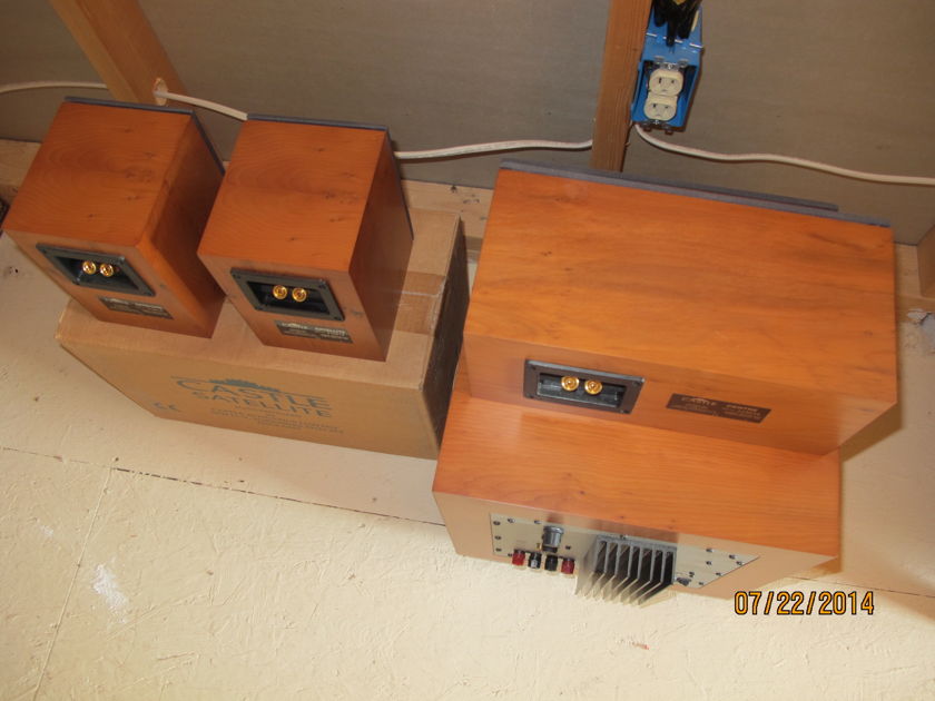Castle Acoustics Compact 5.1 Home Theater system  in beautiful yew wood
