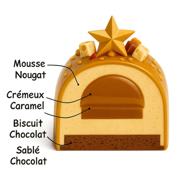 buche-de-noel-mousse-nougat-caramel