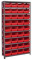 Quantum Steel Shelving with Red BIns