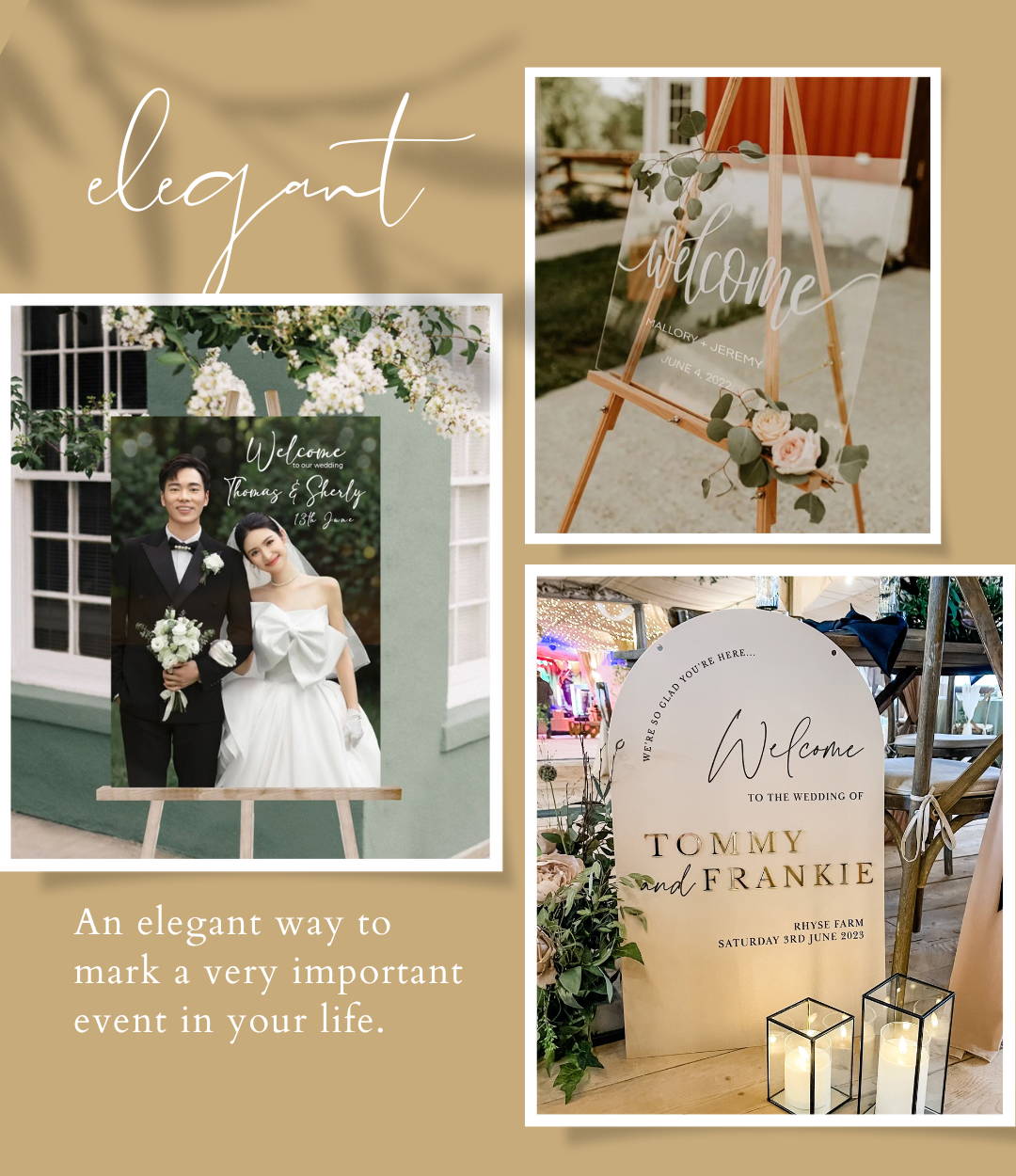 Acrylic Wedding Signs