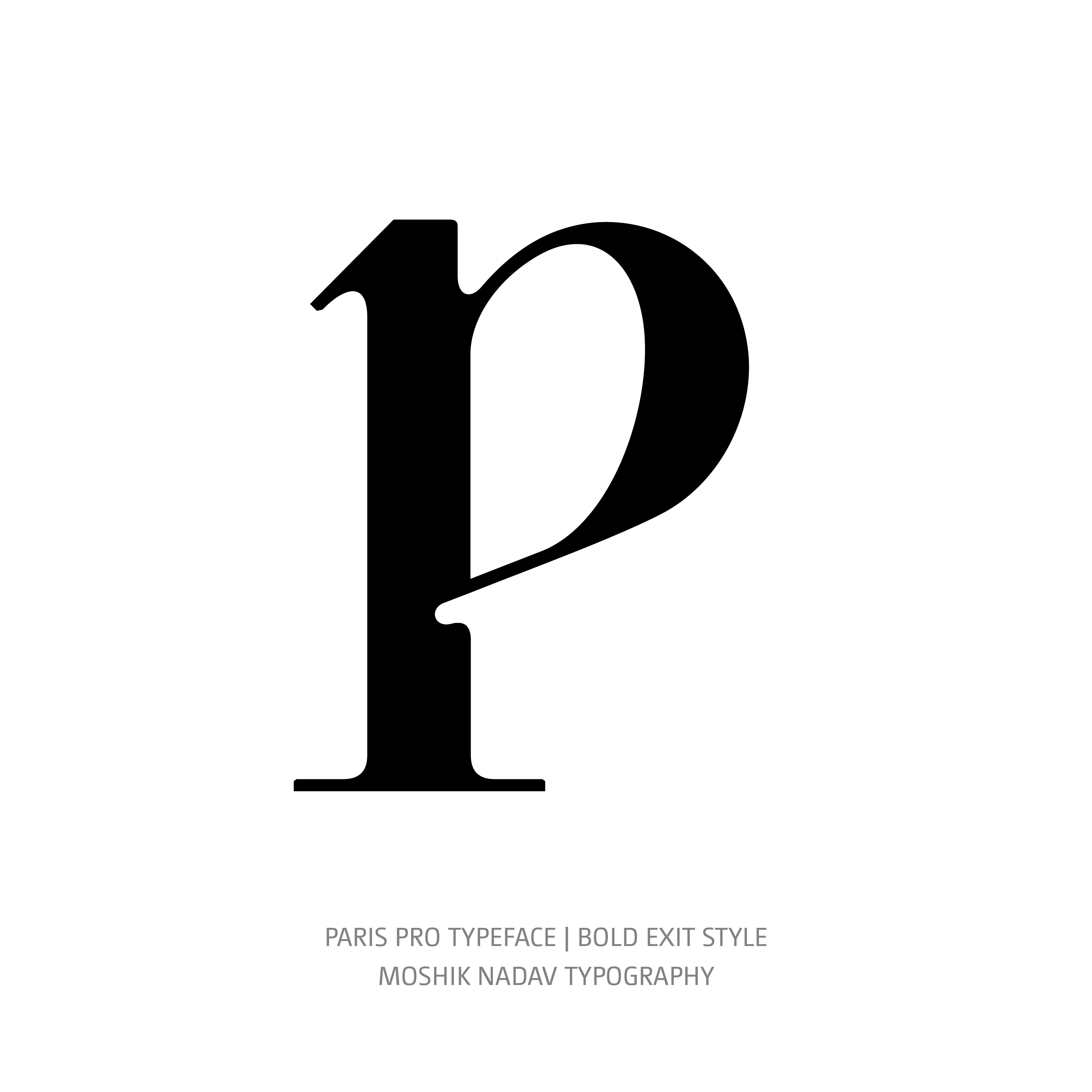Paris Pro Typeface Bold Exit p