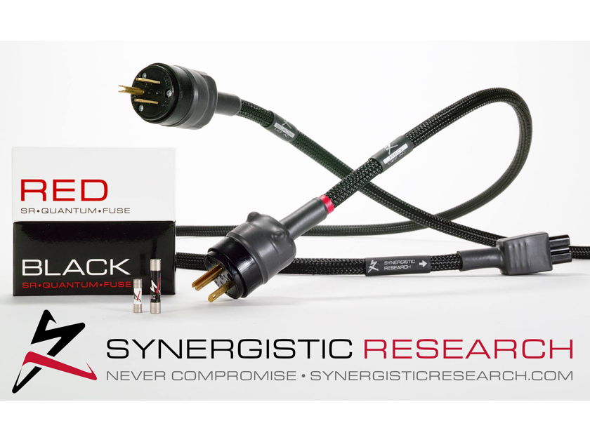 Synergistic Research BLACK UEF Power Cord with FREE BLACK Quantum Fuse  BRAND NEW!