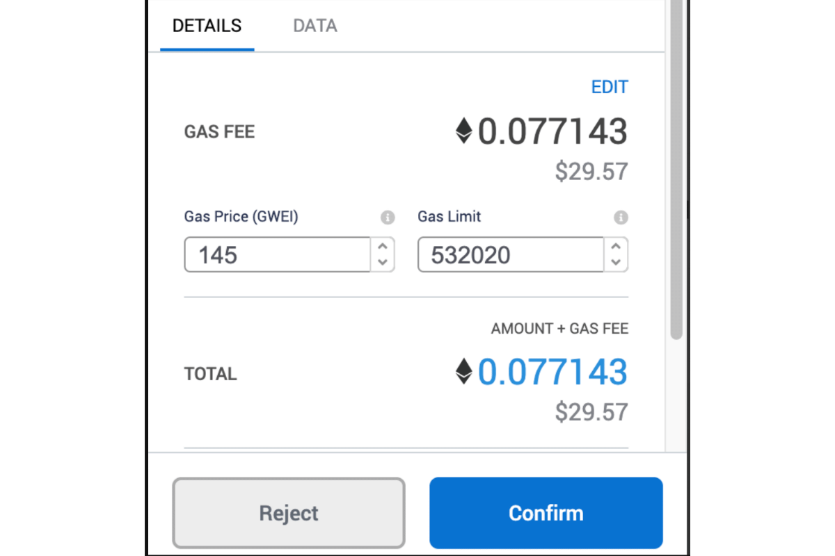 ETH Gas Fees