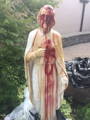 graffiti removed from statue