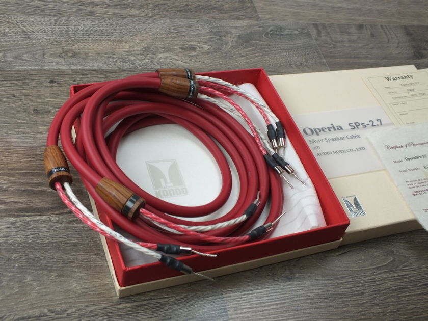 Kondo AudioNote Japan Operia SPs-2.7 silver speaker cables 2,0 metre