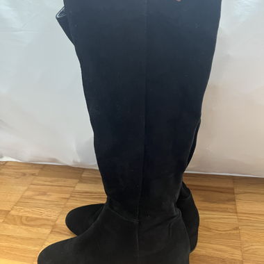 DUNE Black Under The Knee Boots SIZED 37