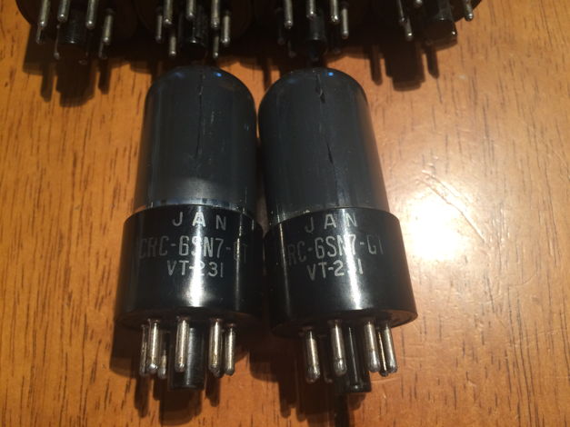 Rare RCA SMOKE GLASS JAN  CRC-6SN7GT VT-231 6sn7 tubes ...