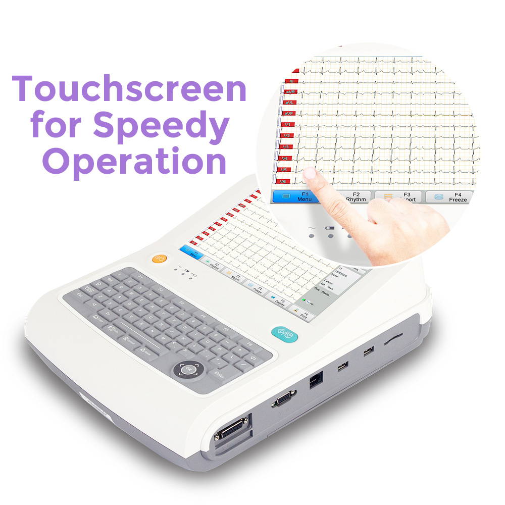 Appareil ECG à 12 dérivations avec écran tactile pour un fonctionnement rapide