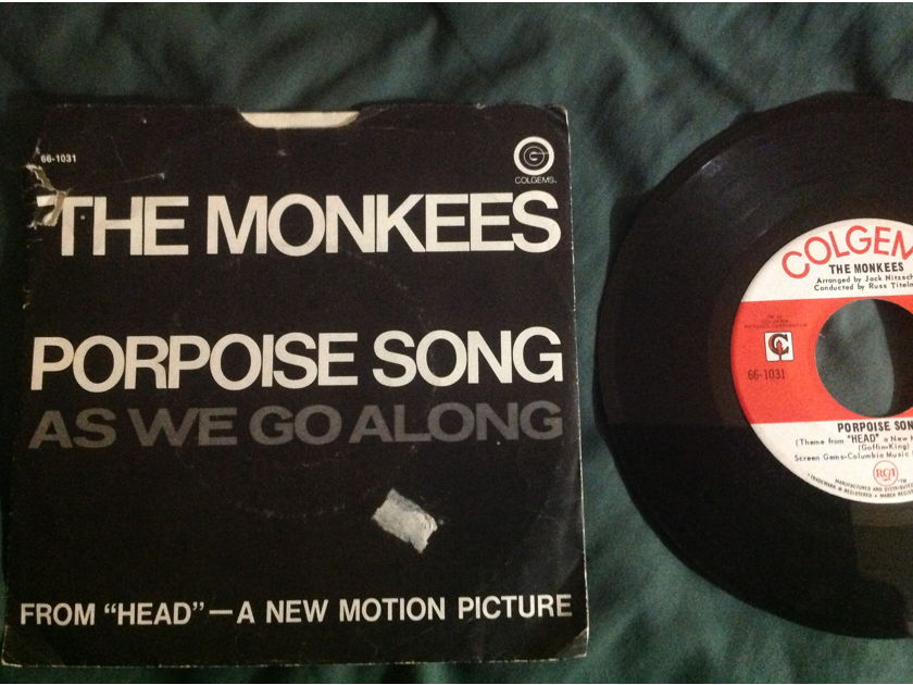 The Monkees - Porpoise Song/As We Go Along 45 Single With Picture Sleeve Colgems Records
