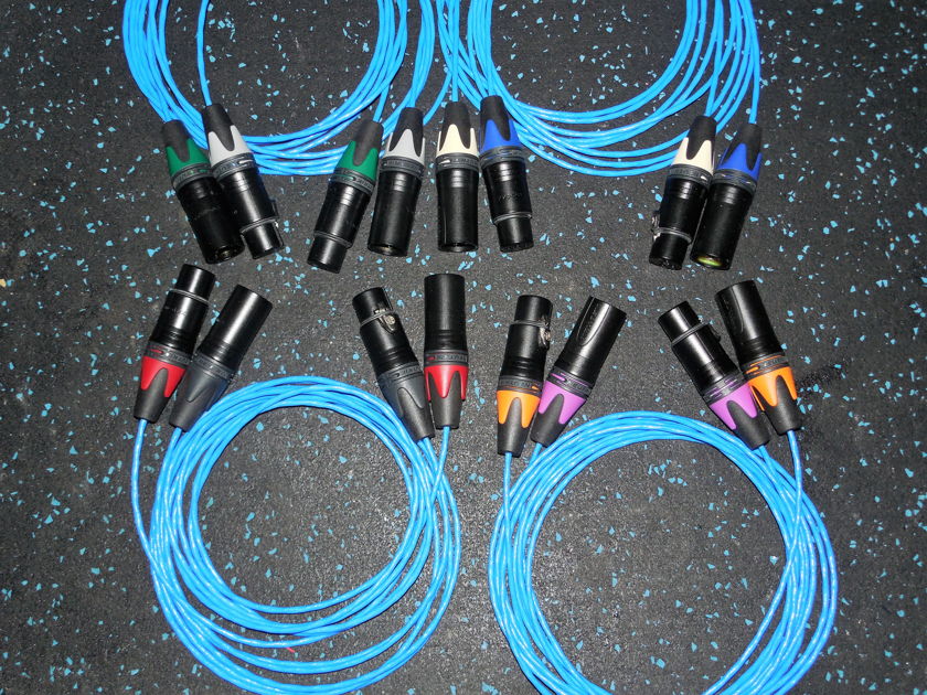8 CHANNEL XLR Interconnects Black Shadow 2 METER Silver tip to tip