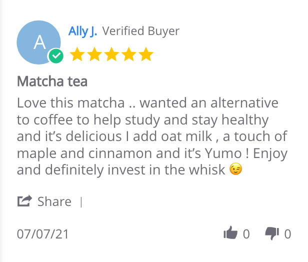 Matcha tea for study