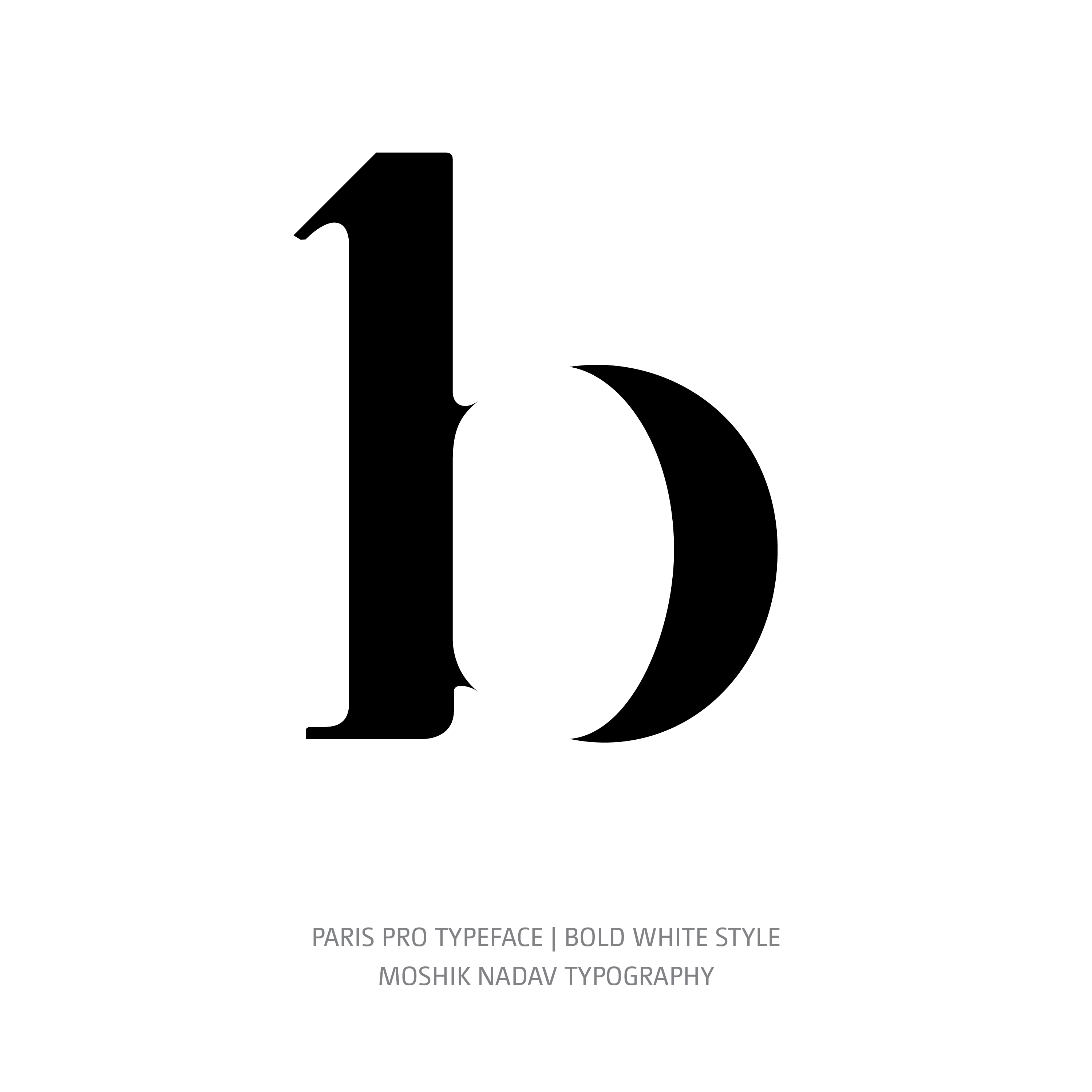 Paris Pro Typeface Bold White b