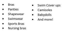 Our Merchandise Bras Panties Shapewear Swimwear 
