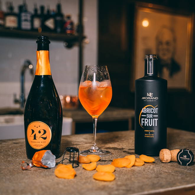 Cocktail Spritz Valaisan servi sur glace