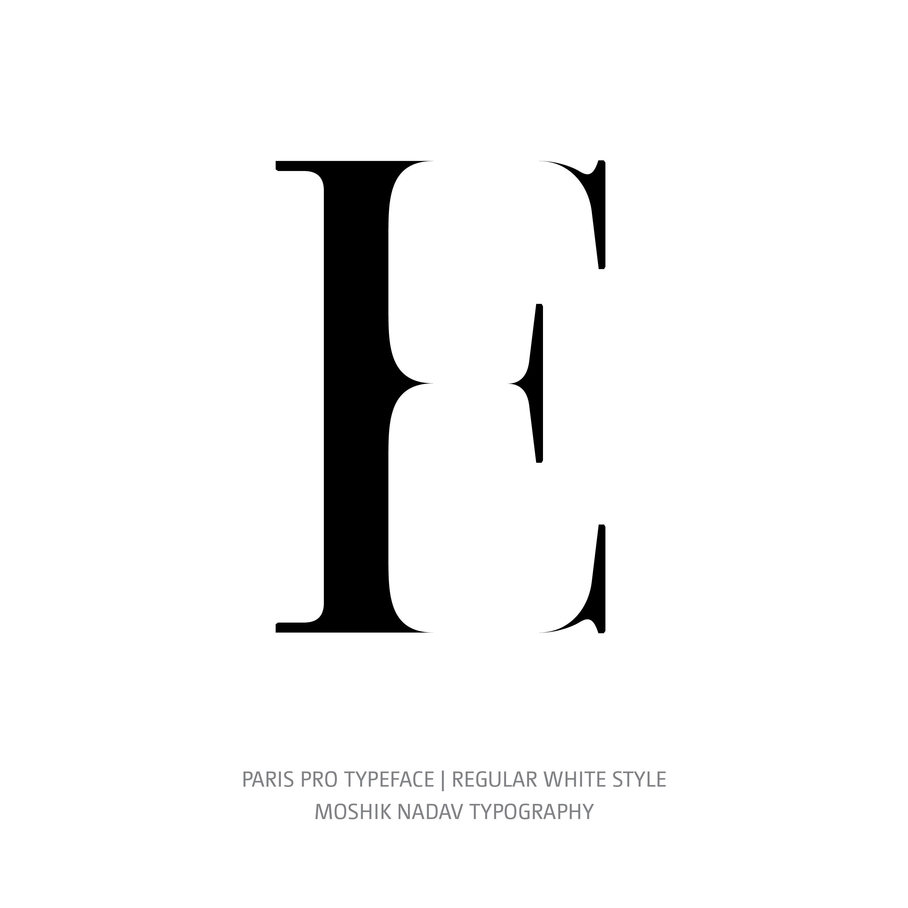 Paris Pro Typeface Regular White E