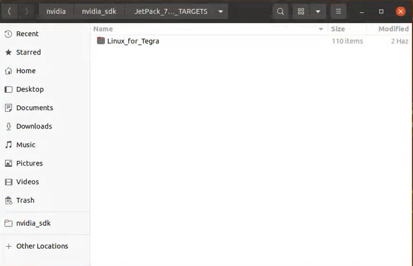 Target HW image folder