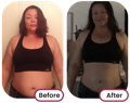 before and after pictures of female user after using our Slimming Pills Supplement