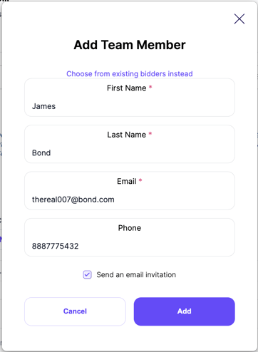 Add Team Member
