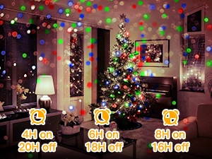 Ollny's 600 leds clear wire multicolor Christmas lights with 3 timer functions