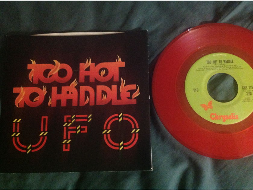 UFO - Too Hot To Handle Red Vinyl 45 Single With Picture  Sleeve Chrysalis Records