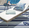 BLUE STRIPED INDOOR OUTDOOR RUG