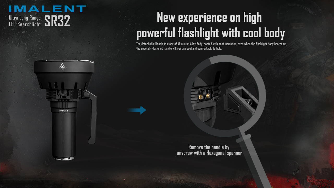 IMALENT SR32 120,000 lumen powerful flashlight