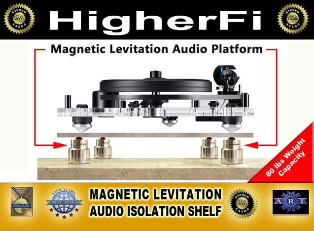 HigherFi Magnetic Levitation Phono Shelf ,Look, Save 50...