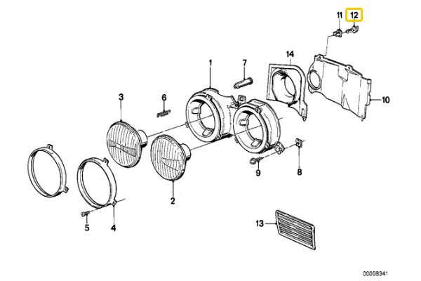 Locking Clip Headlights E30 51711916197