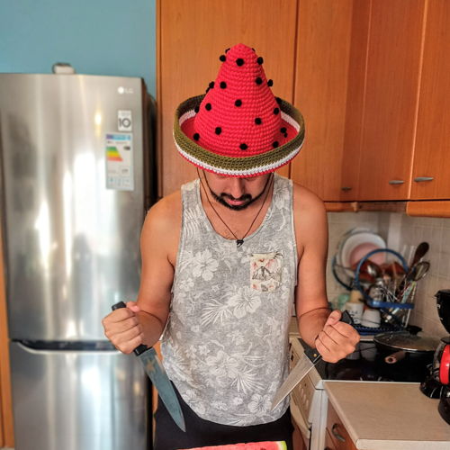 Watermelon sombrero for Halloween