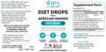 OPA NUTRITION DIET DROPS LABELS & DIRECTIONS