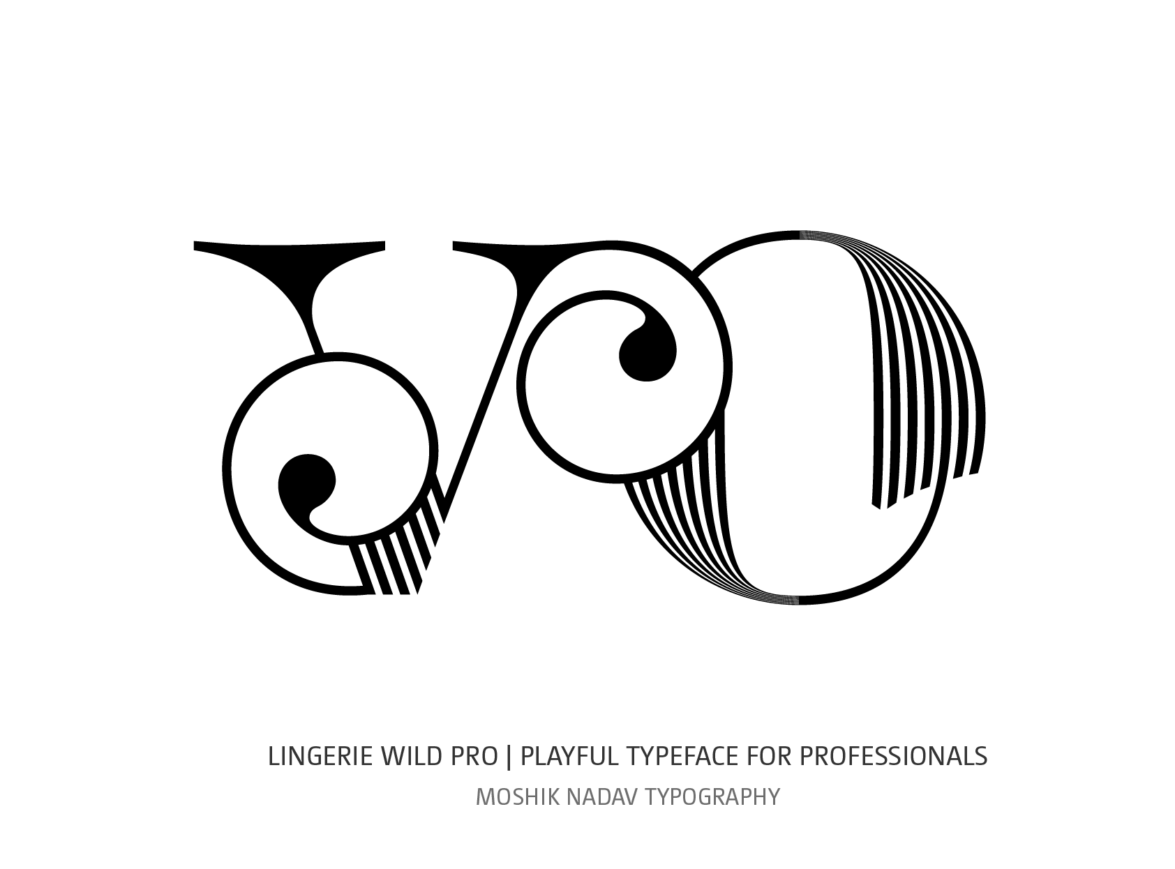 vo ligature design with Lingerie Wild Pro Typeface