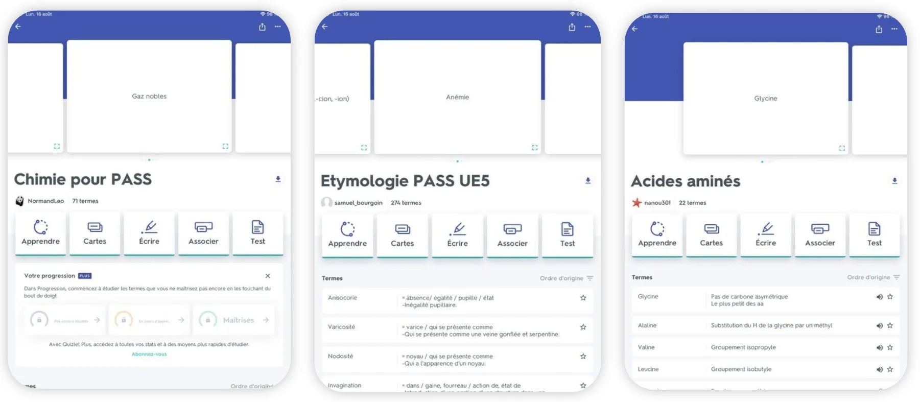 flashcards en PASS quizlet