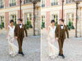 French Chateau Elopement: Candid Walking Before & After Preset