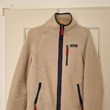 Patagonia fleece jacke S in beige