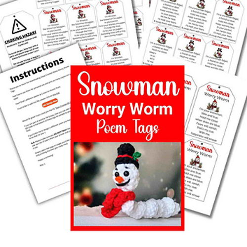 Sneeuwpop Worry Worm Haakpatroon