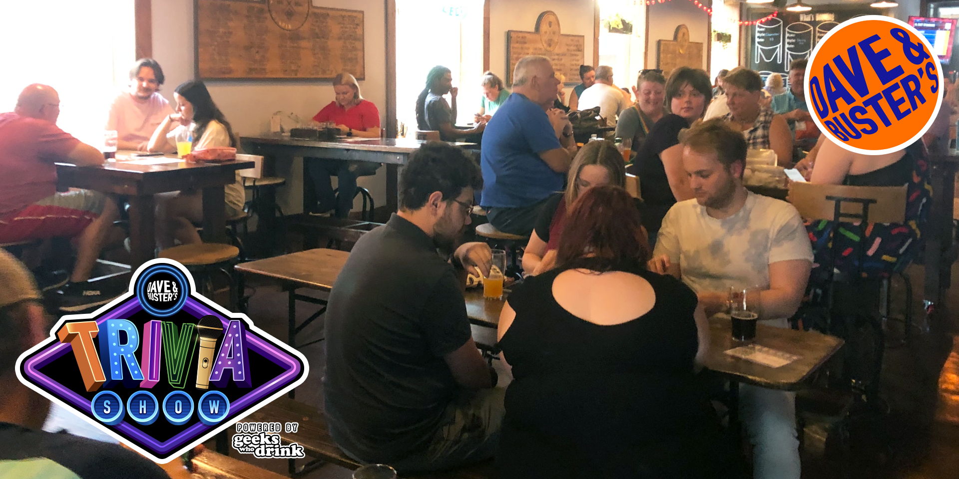 Geeks Who Drink Trivia Night at Dave and Buster's - Richmond promotional image