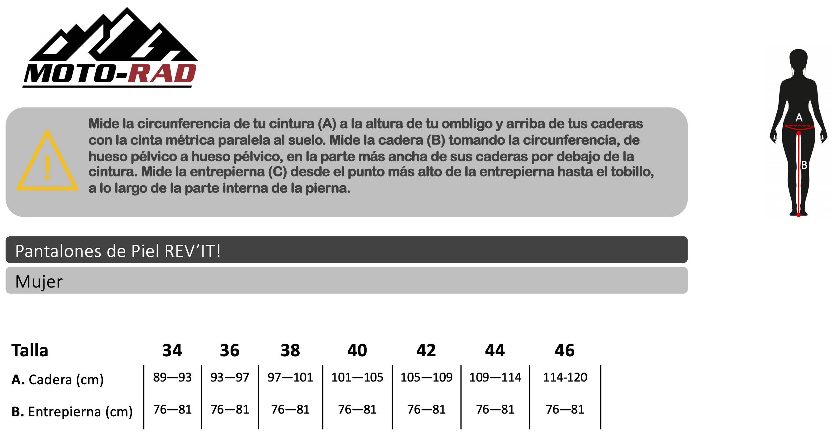 Guia de Tallas para Pantalones Revit