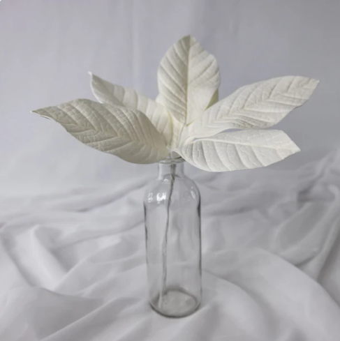 White Magnolia Leaves (12 Pack) -Realistic Artificial Flowers