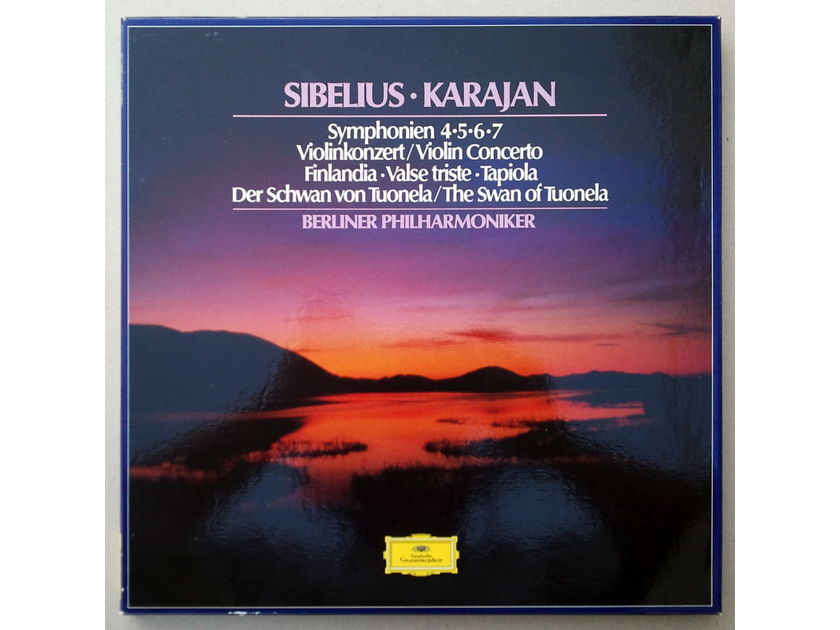 DG/Karajan/Sibelius - Symphonies Nos. 4, 5, 6, 7, Violin Concerto, Finlandia,  / 4-LP box set / NM