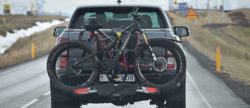 S-Works electric mountain bike on hitch rack