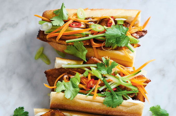 Tofu and Mushroom Banh Mi