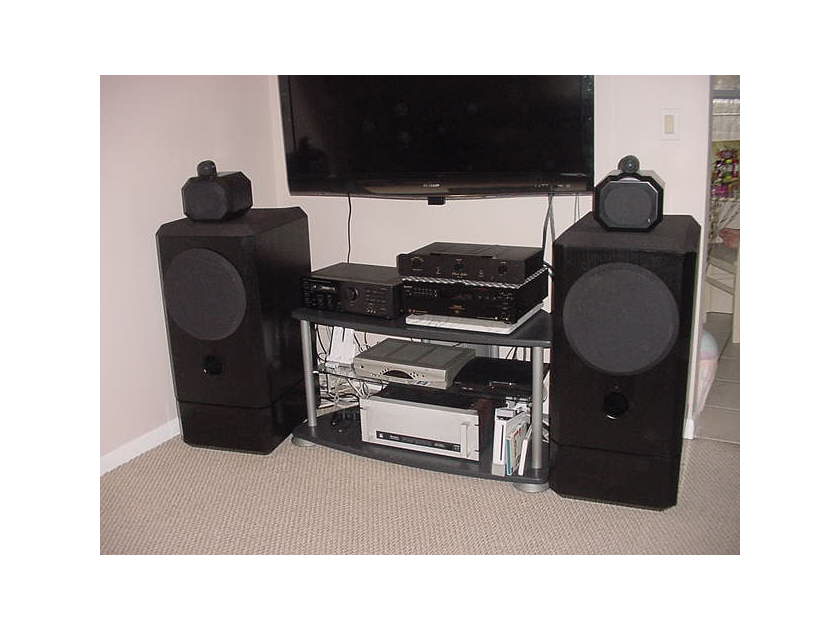 B&W  Matrix 801 s 2  with Stands in  Black